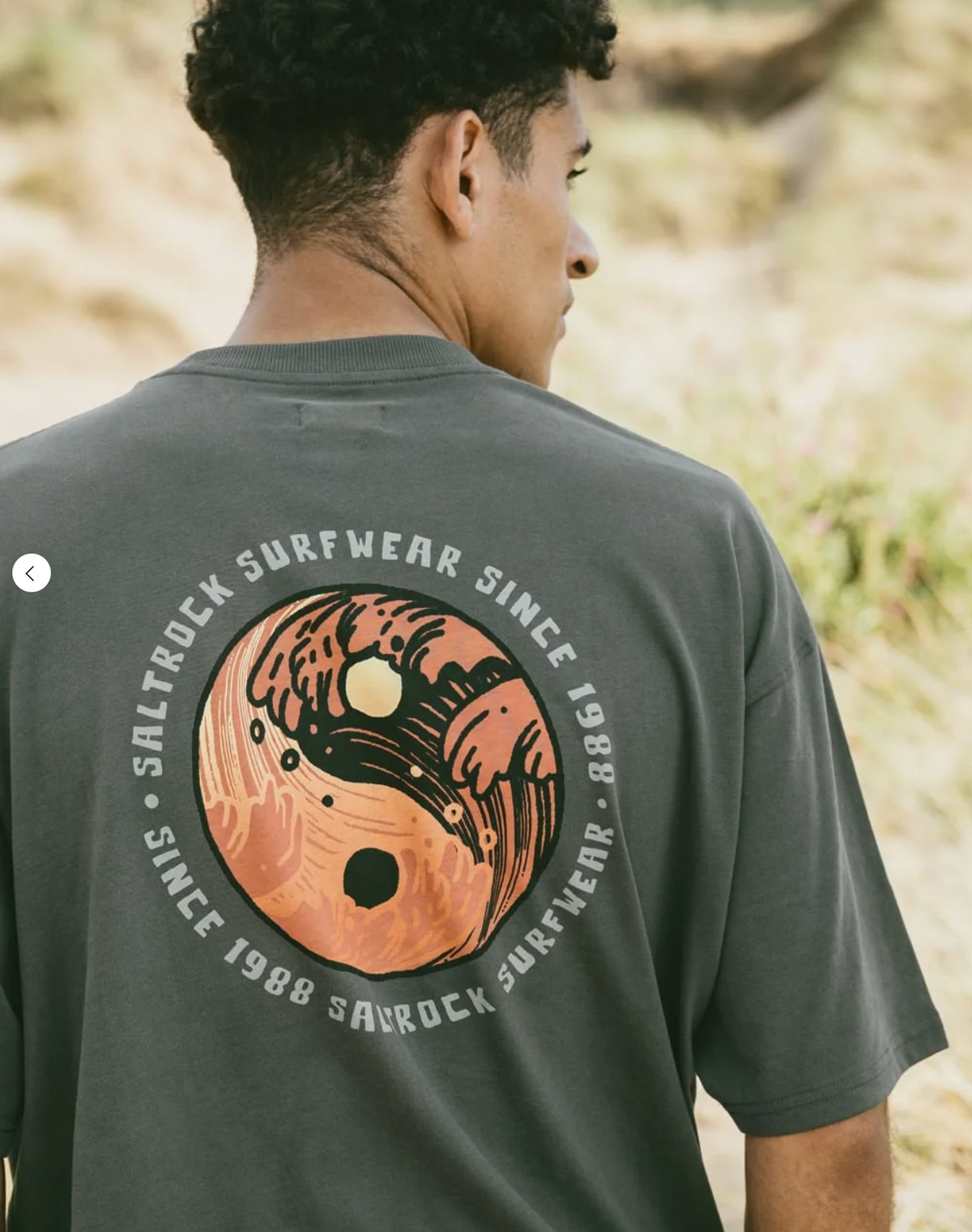 SALTROCK Yin Yang Wave Mens Oversized T-Shirt