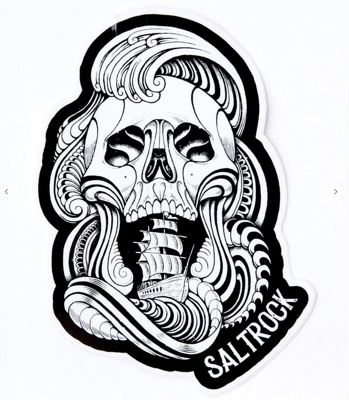 SALTROCK No Mercy Sticker in Black/white