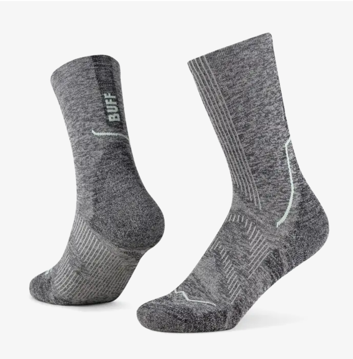 BUFF DryFlx® Crew Socks Light Grey