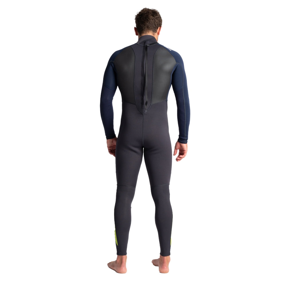 C-Skins Element 3/2Mm Back Zip Wetsuit - Black,Anthracite & Cyan