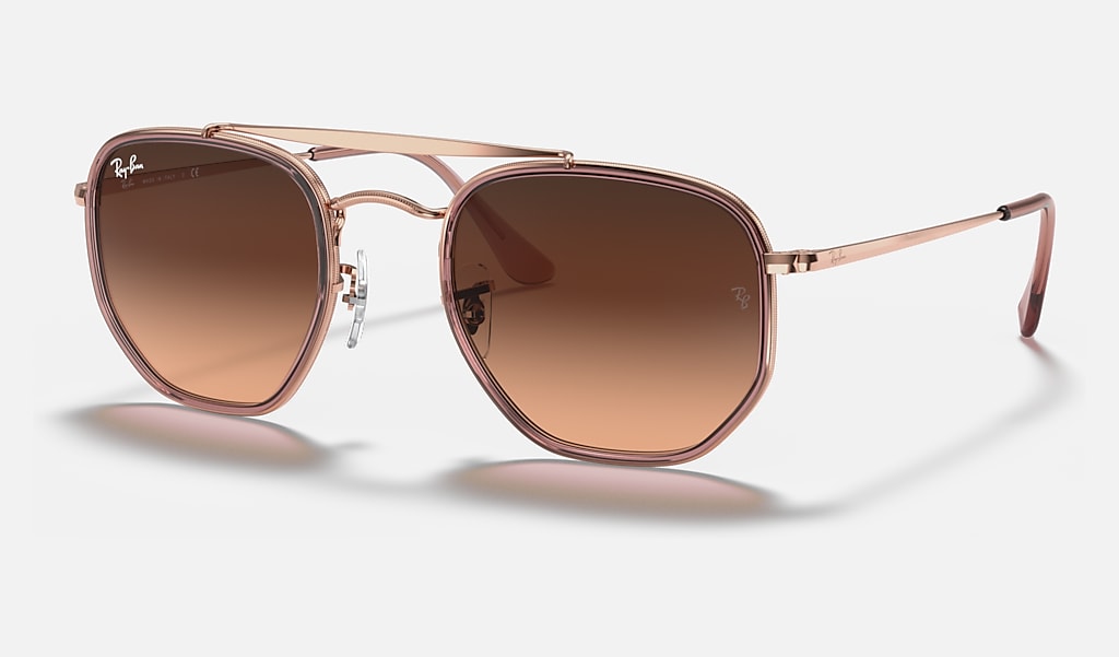 Ray Ban The Marshal II RB3648M Copper Pink Gradient Brown Sunglasses