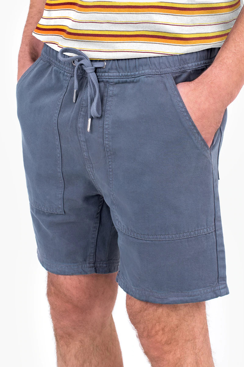 Brakeburn Mens Grey Drawstring Utility Shorts