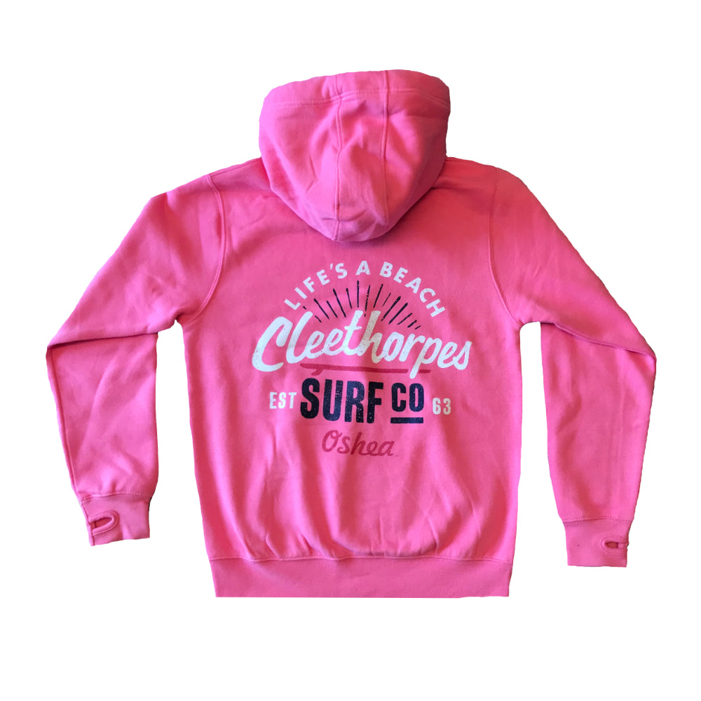 Cleethorpes New Milkshake Pink Overhead Hoody - Life'S A Beach