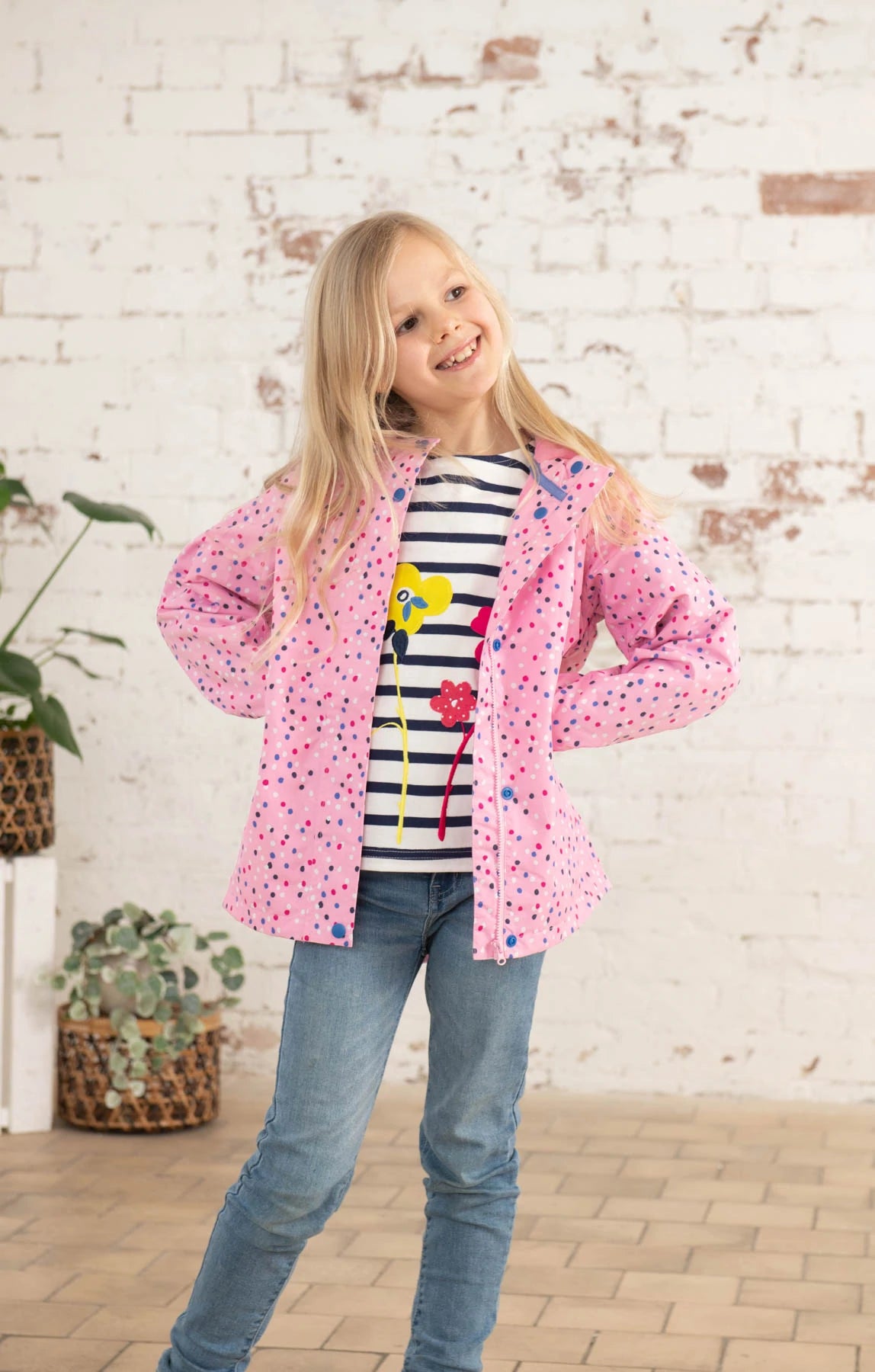 Light House  Olivia Jacket - Rose Pink Dot