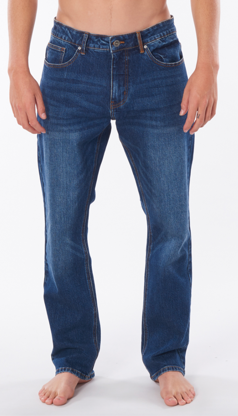 Rip Curls Mens Straight Tidal Blue Denim