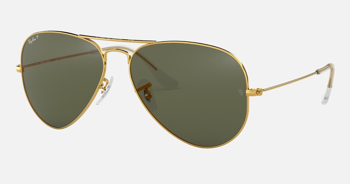 Ray Ban Aviator Classic RB3025 Gold Metal G-15 Green Sunglasses