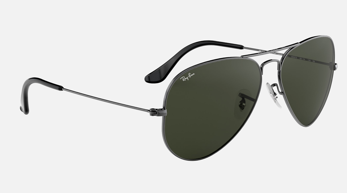 Ray Ban Aviator Classic Rb3025 Gunmetal Green G-15 Polarised Sunglasses