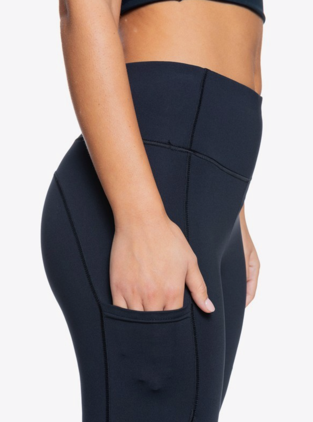 Roxy Ladies Back Of My Mind Workout Leggings - Anthracite