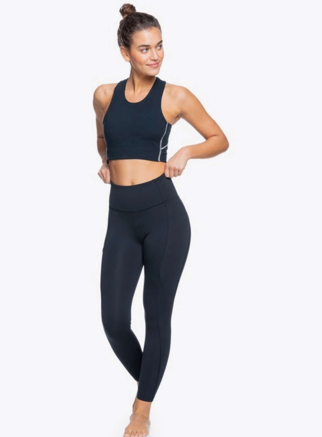 Roxy Ladies Back Of My Mind Workout Leggings - Anthracite