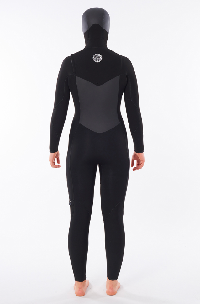 Ripcurl Ladies Flashbomb 6/4Mm Hooded Wetsuit - Black