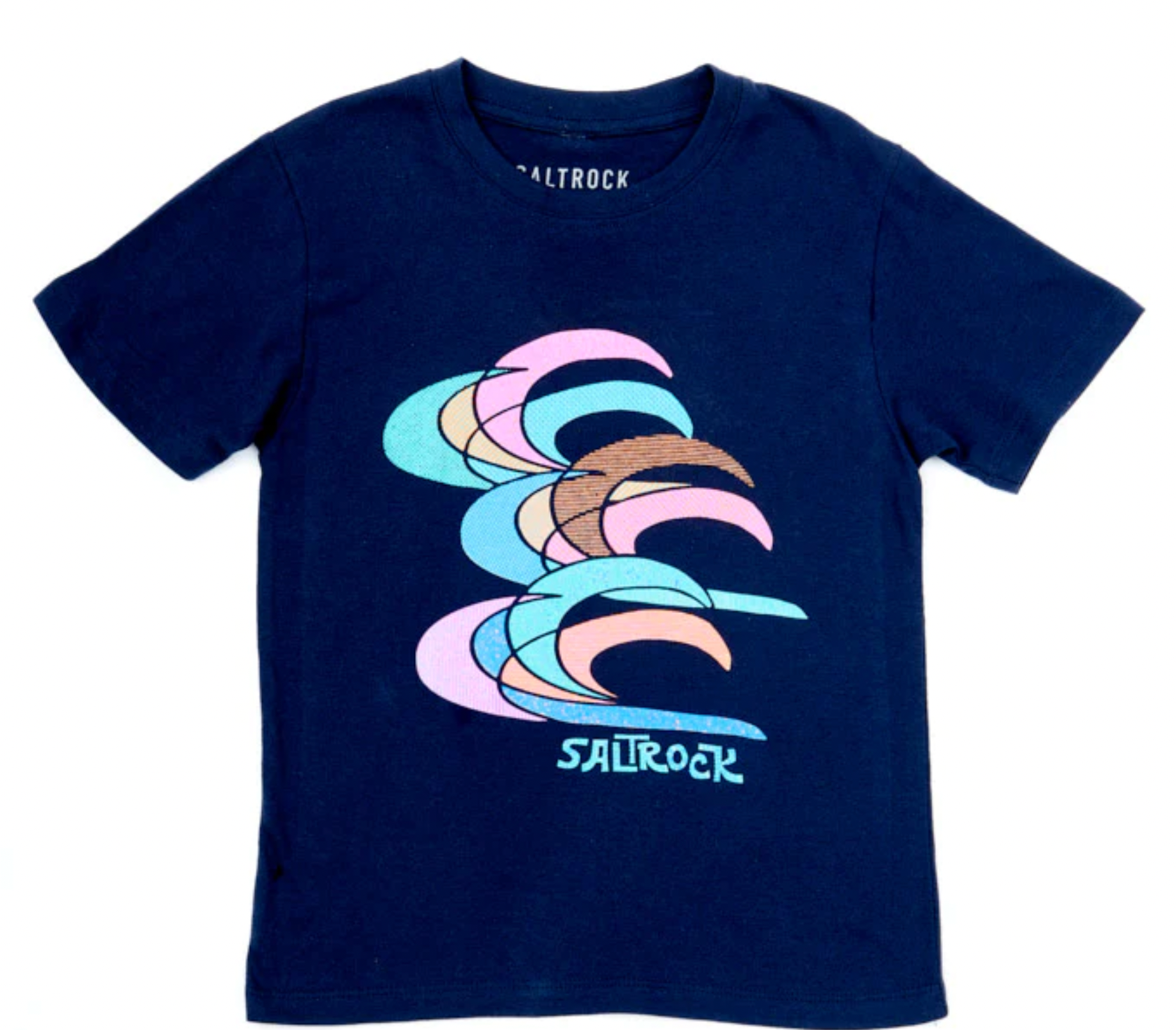 SALTROCK Wave Overlap - Boys Short Sleeve Tee - Blue