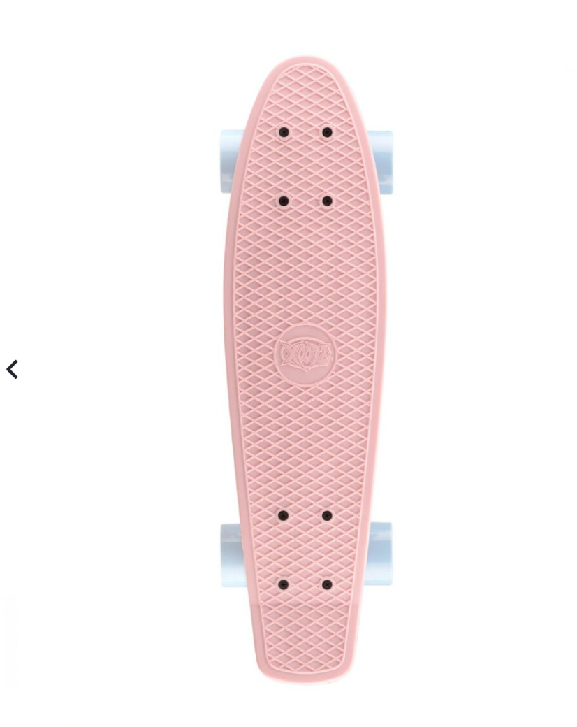 Xootz Retro Plastic Skateboard - Pastel Pink , 22 Inch