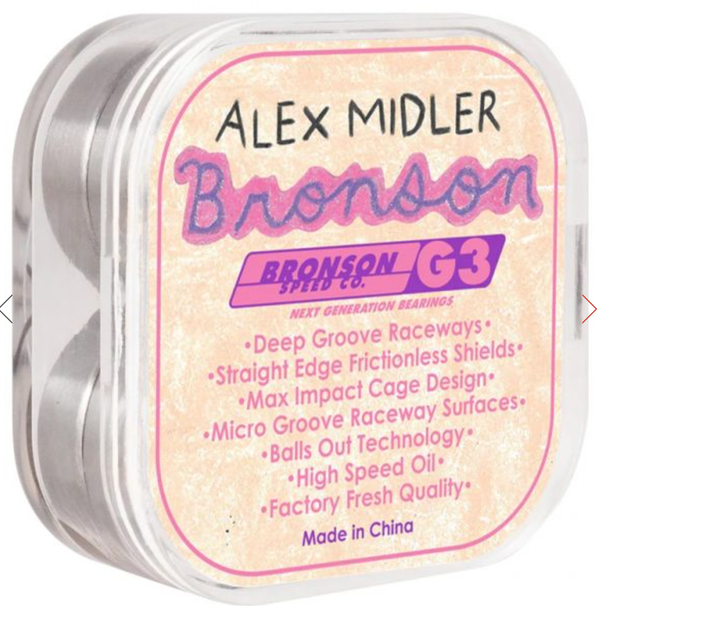 Bronson Speed Co. Alex Midler Pro G3 Skateboard Bearings (Pack Of 8)