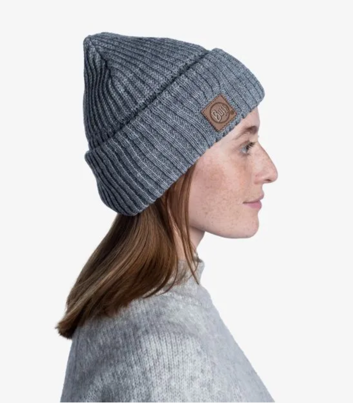 BUFF Knitted Beanie Rutger Melange Grey