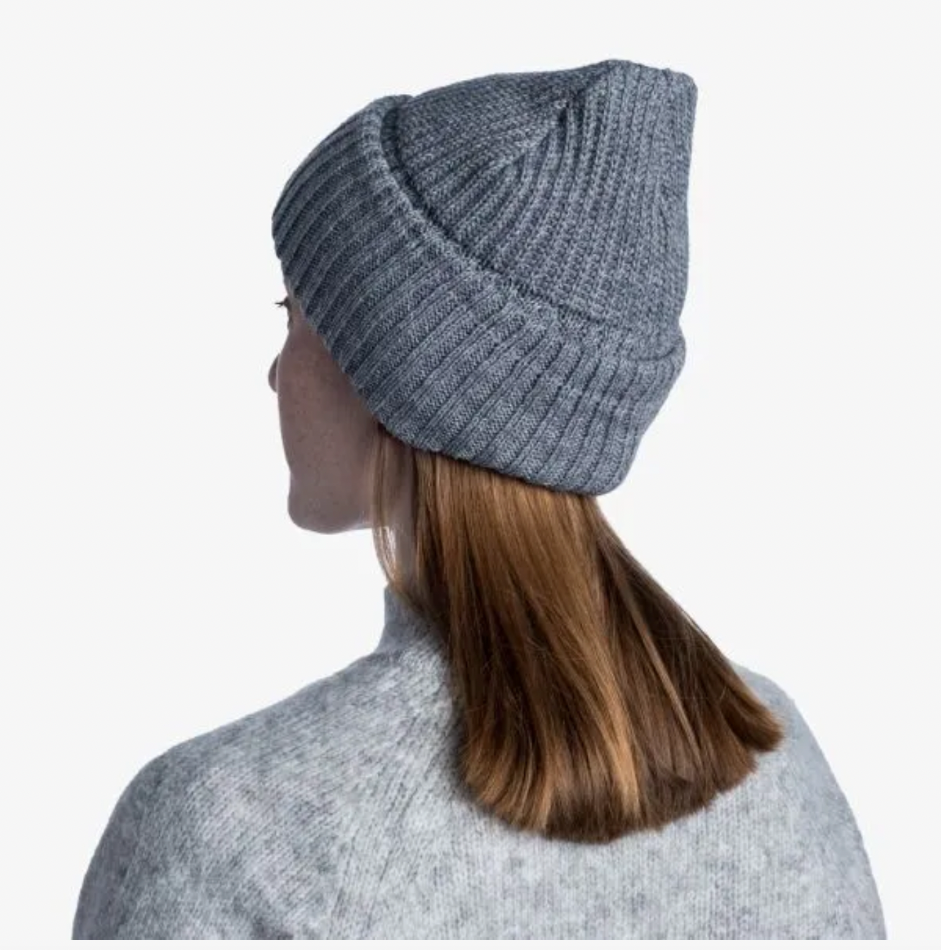 BUFF Knitted Beanie Rutger Melange Grey