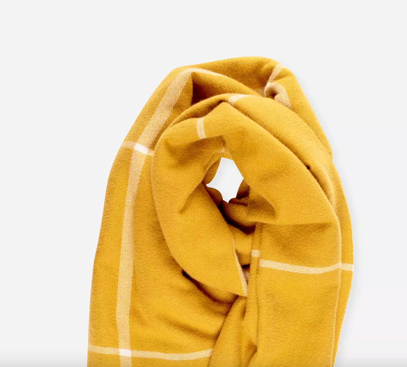 Brakeburn Check Blanket Scarf, Mustard