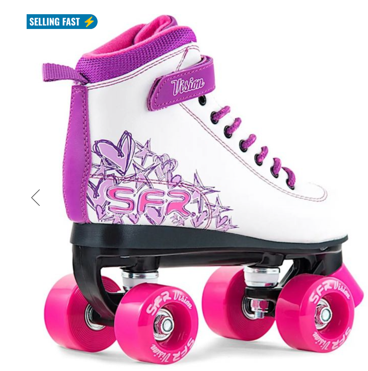 SFR Vision II Roller Quad Skate White/Purple