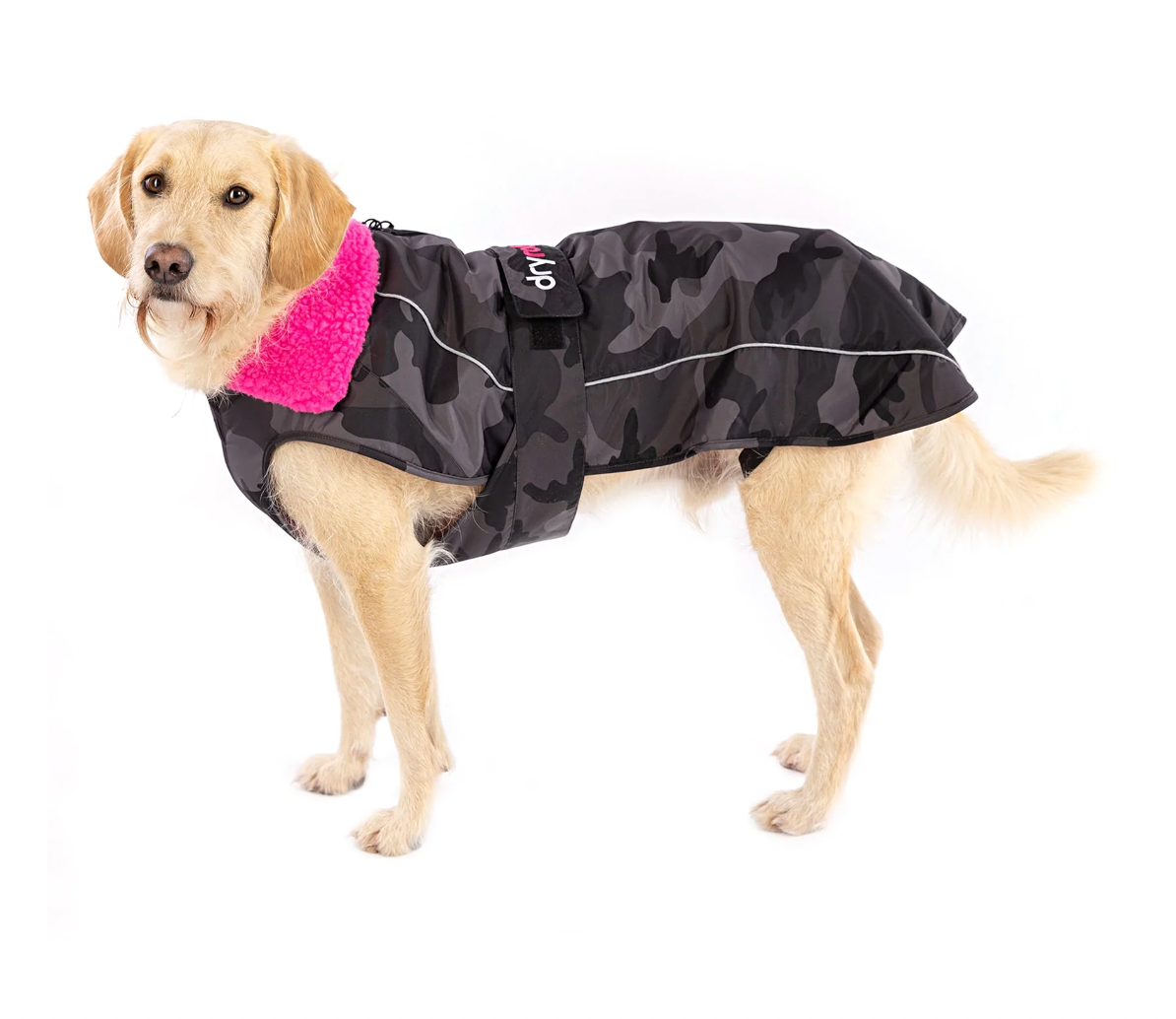 Dryrobe Dog Coat Black/Camo/Pink