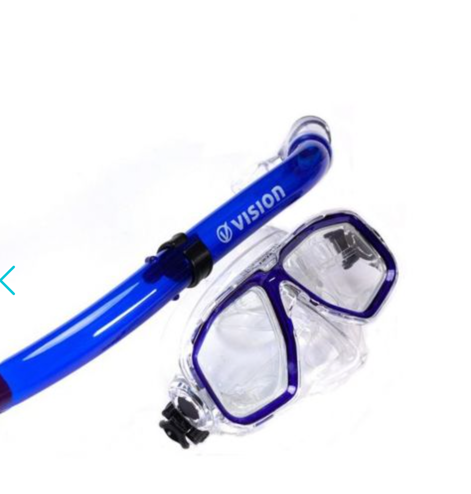 Vision Dive Adult Silicone Mask & Snorkel Set - Blue