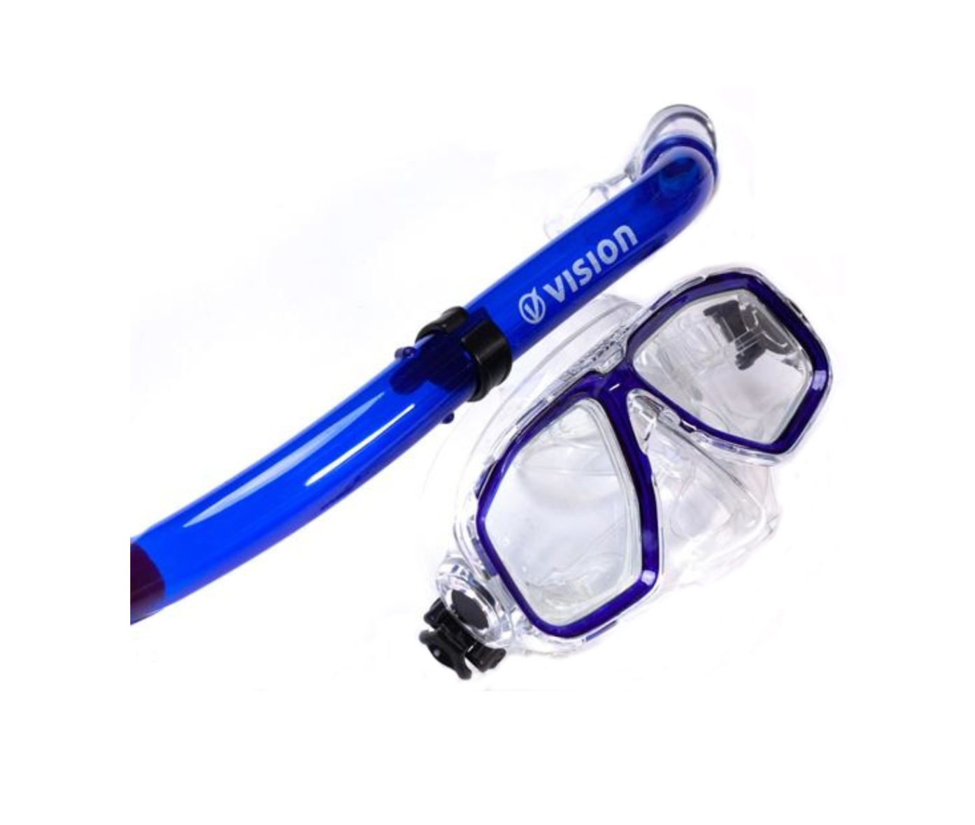 Vision Junior Pvc Mask And Kids Snorkel Set - Blue