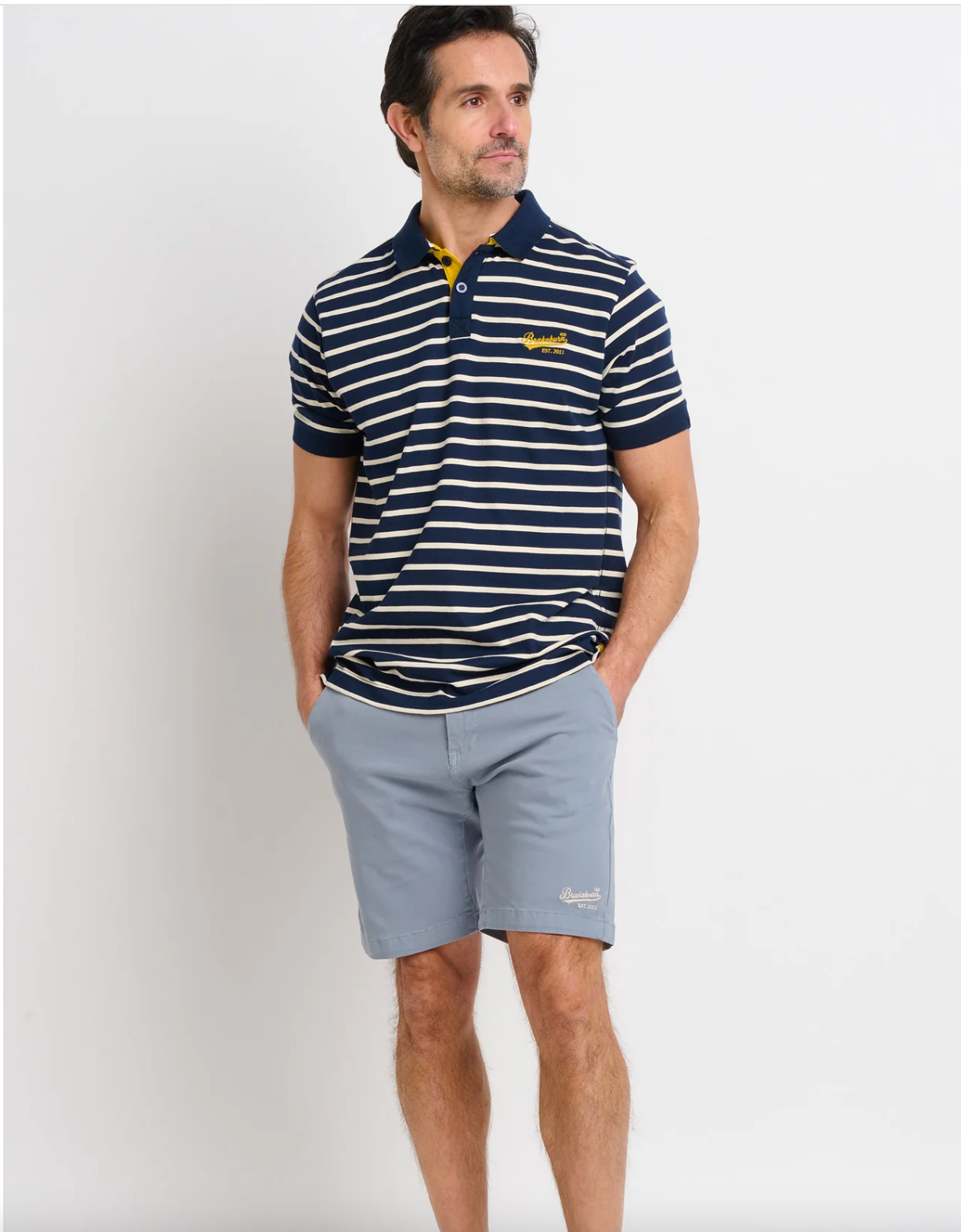 BRAKEBURN GREY CHINO SHORTS