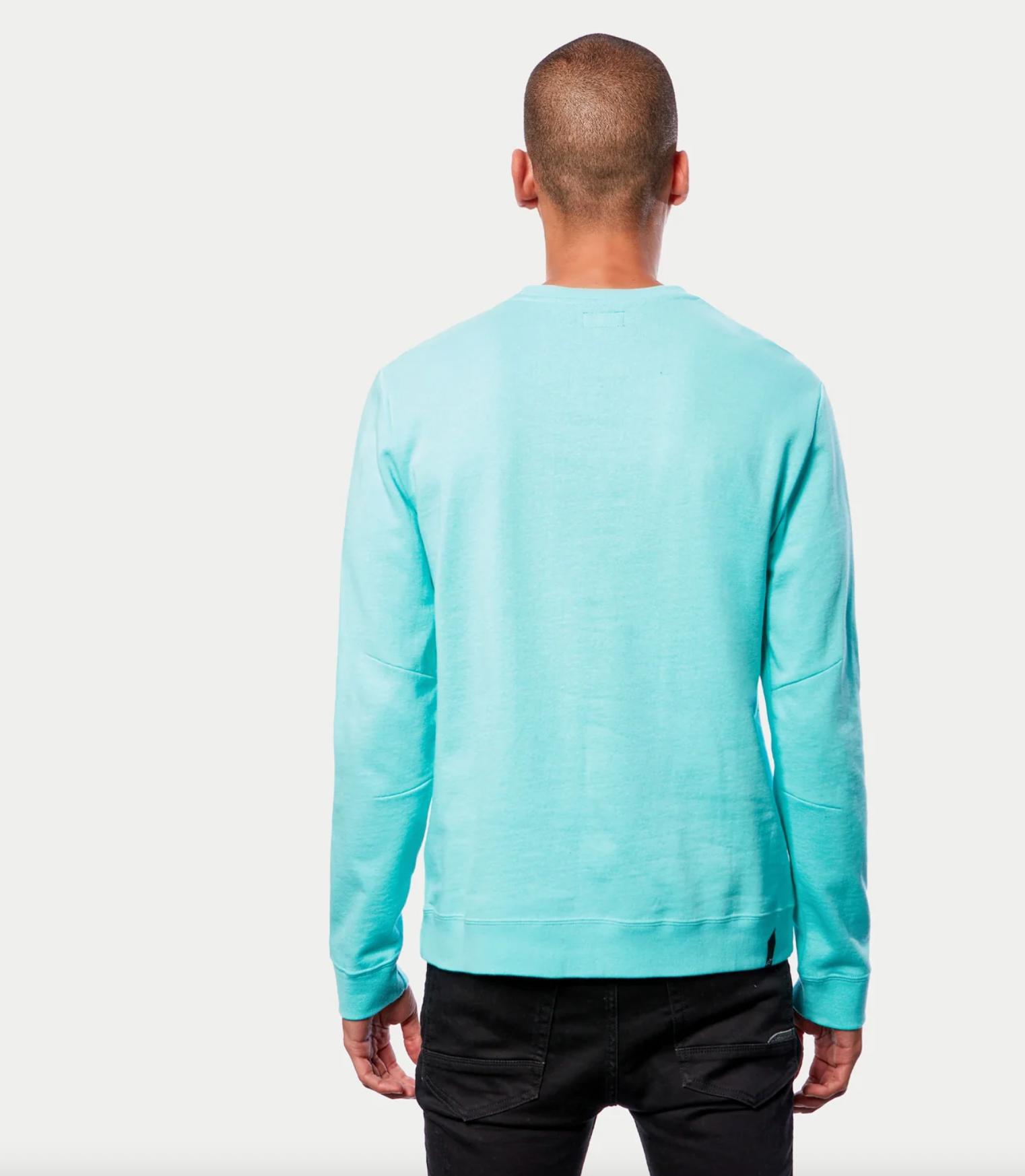 Ageless Chest Crew Fleece -Aqua-