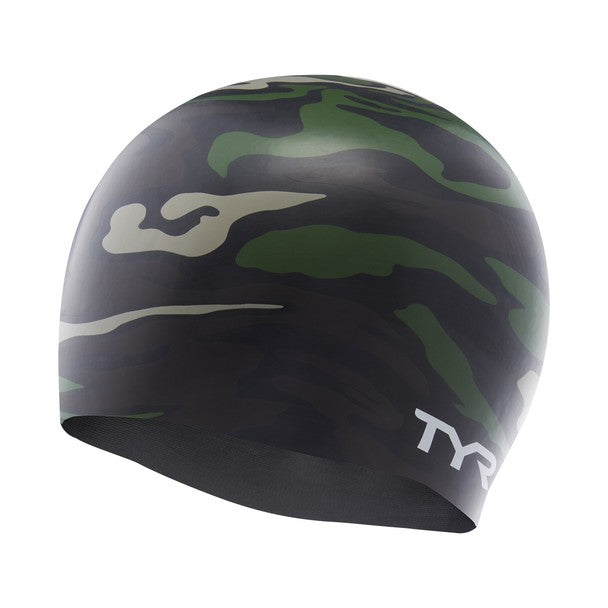 TYR Wavy Camo Silicone Adult Swim Cap