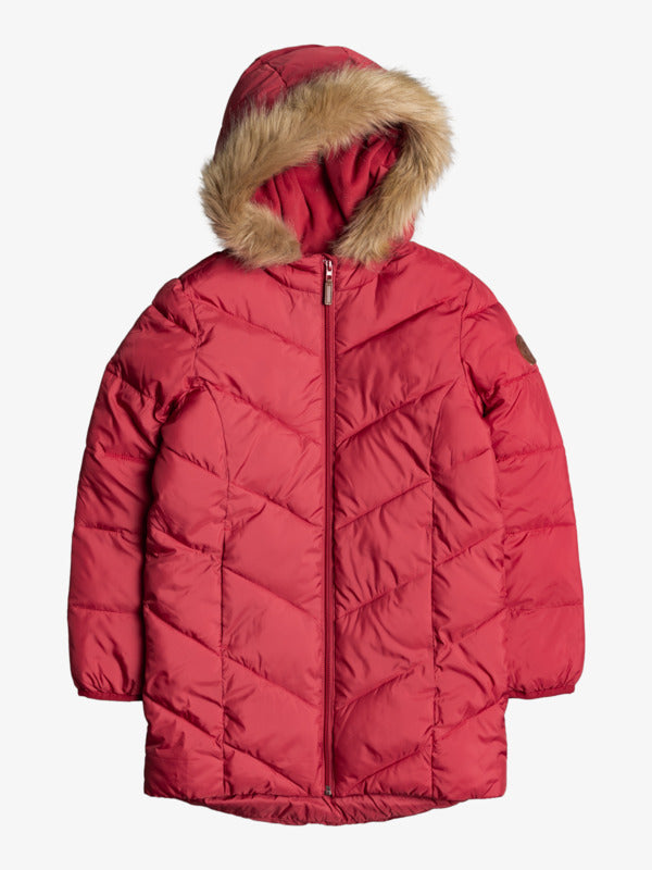Roxy Girls Some Say Coat - Deep Claret - -