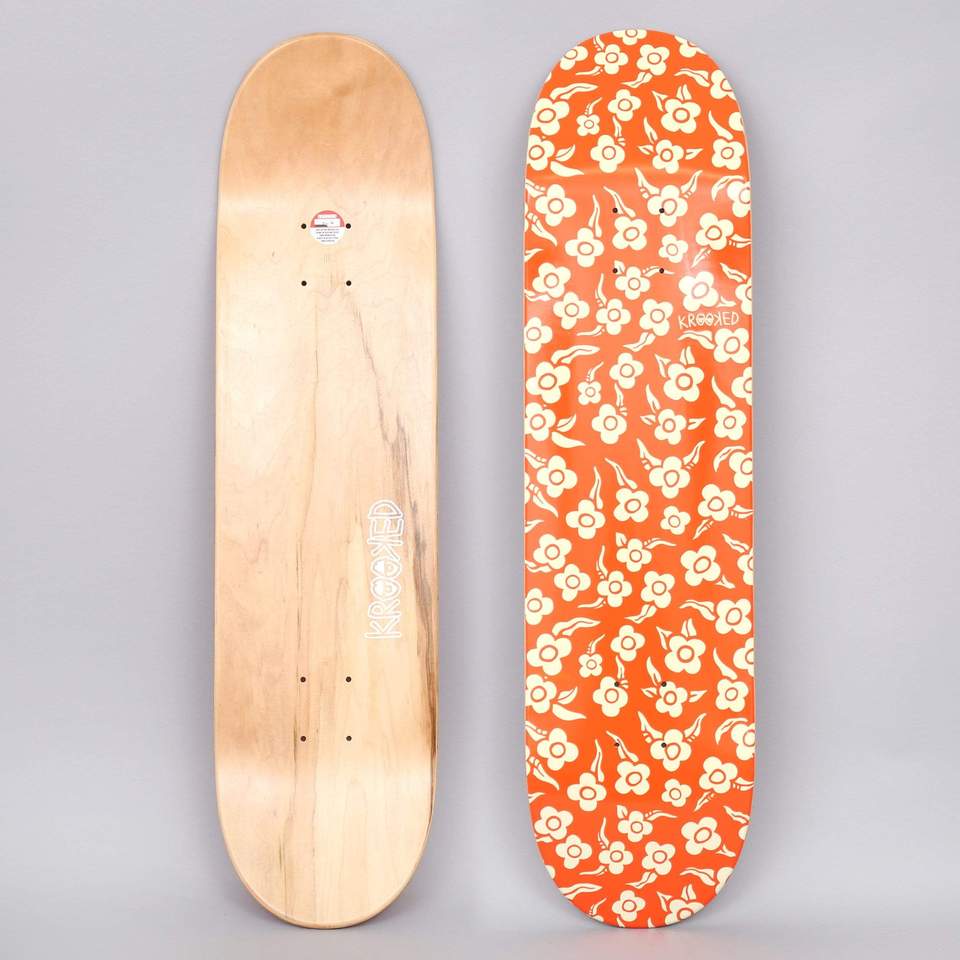Krooked Pp Deck Flowers Orange 8.06 In