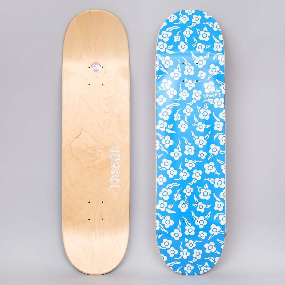 Krooked Pp Deck Flowers Blue 8.25 In