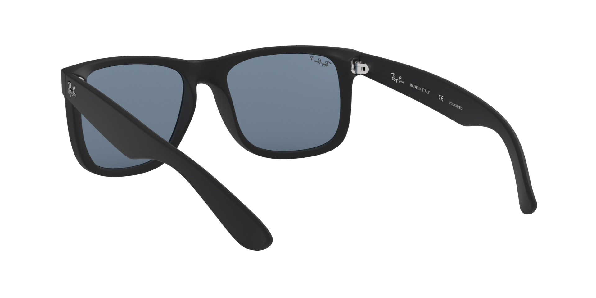 Ray Ban Justin Rubber Black Dark Blue Sunglasses - RB4165