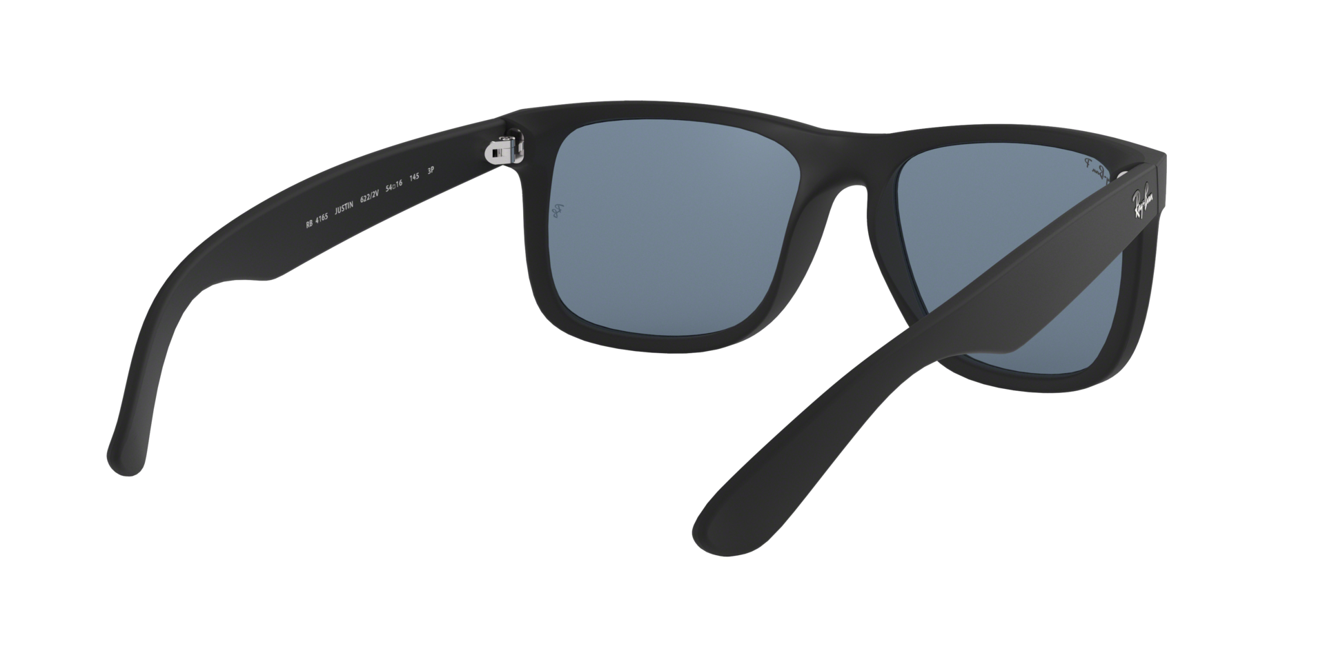 Ray Ban Justin Rubber Black Dark Blue Sunglasses - RB4165