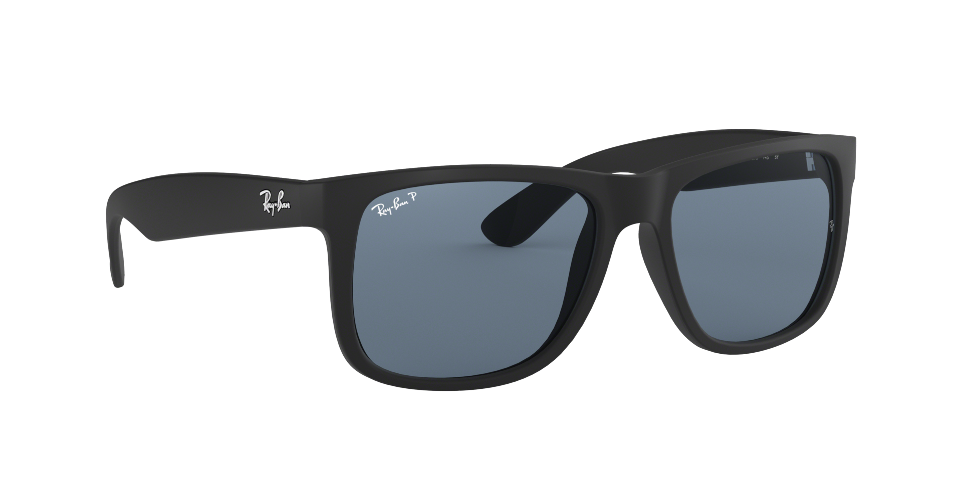 Ray Ban Justin Rubber Black Dark Blue Sunglasses - RB4165