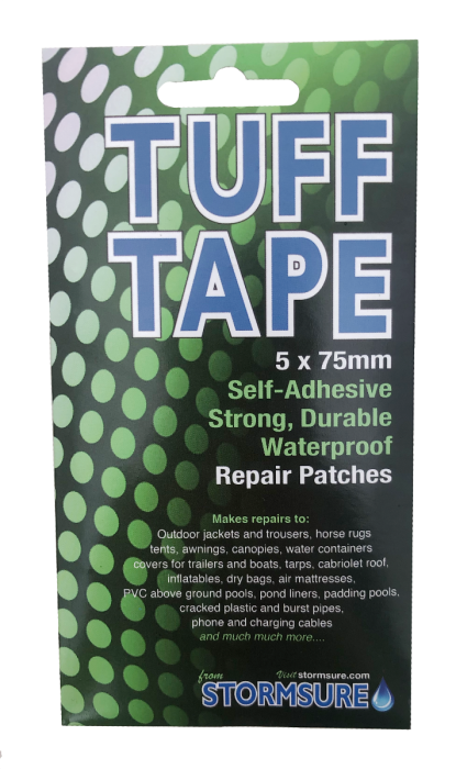 Tuff Tape Self Adhesive Waterproof Repair Patches 5-Pack 75Mm